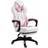 Vinsetto Vinsetto Gaming Chair with Retractable Footrest Pink