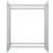 vidaXL brændestativ 80x35x100 cm hærdet glas hvid