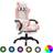 Basic Home Gamingstol Med LED-Lys RGB Farver Pink Og Hvid