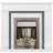 Adam Milan Electric Fire Suite White and Grey