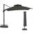 OutSunny Double Canopy Offset Parasol Beige and Black