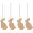 Cooee Design Hanging Hare Nougat Påskdekoration 6cm 4st