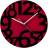 Premier Housewares Wall Red Glass with Black Numbers Wall Clock