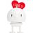Hoptimist Love Bumble M White 7,5x8,5x12 cm Figurer Prydnadsfigur
