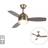 QAZQA fan bronze with remote control Rotar