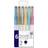 6 x Metallic & Pearlised Gel Pens Rubber Grip Silver Gold Green Purple Blue Orange