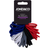 Bulk Pack Of 50 Medium Hair Bands Bobbles Assorted Colours Red White Blue Black Grey