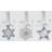 Wedgwood Mini Snowflakes and Star Decorations, Set of 3 Christmas Tree Ornament