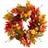 Nearly Natural 24" Autumn Maple Leaf and Berries Fall Artificial Wreath