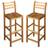 Be Basic Solid Acacia Wood Bar Stool 110cm 2pcs