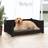 vidaXL Dog Bed Black 75.5x55.5x28 Solid Pine Wood