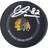 Fanatics Chicago Blackhawks Caleb Jones Autographed 2021 Model Official Game Puck