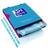Oxford Punched Pocket 75micron A4 Blue/Clear (Pack of 100) 400002150