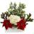 Poinsettia, Hydrangea and Boxwood Artificial Arrangement, 22"