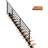 Dolle Sydney Ligeløb Sort 9005-PURE Olieret eg-85-13 Lodret Højde 259 - 315 cm