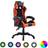 Be Basic Gamingstol med RGB LED-lampor orange och svart konstläder