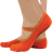 Sock Snob Cotton Non Slip Yoga Socks with Straps 2-pack - Orange