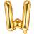 PartyDeco Letter Balloons 'W' 35 cm Gold