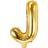 PartyDeco Letter Balloons 'J' 35 cm Gold