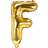 PartyDeco Letter Balloons 'F' 35 cm Gold