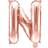 PartyDeco Folie ballong BOKSTAVER Rosaguld, 35 cm N