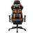 vidaXL Artificial Leather Gaming Chair with Footrest - Black/Orange