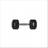 HMS Dumbbell Hex Pro black-silver 12 kg (17-66-115)