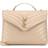 Saint Laurent Loulou Medium Leather Shoulder Bag - Beige