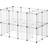 Songmics Clear Plastic Pet Fence Cage Playpen