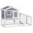 Pawhut Two-tier Rabbit Hutch w/ Sunlight Panel Roof and Slide-out Tray