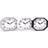 The Home Fusion Company Octagonal Wall 32 x 26cm Black Grey Or White/Black Wall Clock