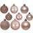 Decoris Baubles Blush Pink Christmas Tree Ornament 6cm 30pcs