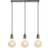 WiZ 3-Way Bar Black/Chrome/Silver Pendant Lamp ∅ 4.6cm