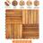 MonsterShop Wooden Decking Tiles Brown