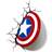 Paladone Marvel 3D LED Light Captain America Shield Wall Lamp