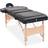 vidaXL foldbart 3-zoners massagebord- og skammelsæt 10 cm tykt sort