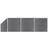 vidaXL WPC Fence Set 3 Square