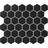 Cello Mosaik Hexagon Uni sort mat 32,5 28,1
