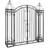 vidaXL Ornamental Garden Gate 20.5x134cm