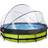 Exit Toys Pool Ø380x250 cm 6125L grön inkl. filterpump