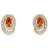 Elements 9ct Diamond & Fire Opal Earrings GE2316R