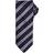 Premier Mens Waffle Stripe Formal Business Tie (One Size) (Black/Rich Violet)