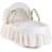 Clair De Lune Broderie Anglaise Palm Moses Basket With Traditional Skirt