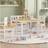 vidaXL stolar 4 delar vit beige MDF - Vit