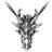 Alchemy Gothic Alchemy Gothic Dragon Skull Halsband Unisex silverfärgad