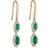 9ct Recolour Marquise Drop Emerald Earrings GE2343G