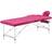 vidaXL foldbart massagebord 3 zoner aluminium pink