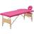 vidaXL foldbart massagebord 2 zoner træ pink