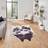 Think Rugs Faux White, Black, Brown 130x155cm