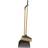 JVL Bamboo Long Handle Dustpan Bristle Brush